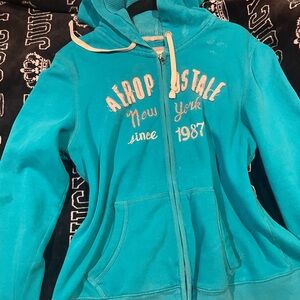 Cute Y2K/early 2000s blue Aeropostale zip up
